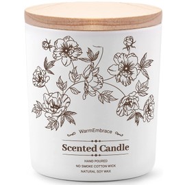WarmEmbrace Deluxe Scented Candle for Women & Men, Vanilla Coconut, 9.2 Oz