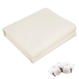 Cotton Muslin Fabric 63 inch x 5.45 Yards Light Weight Cotton Fabric Unbleached Natural Muslin Cloth by Yard for Quilt Backing Quilting Sewing Draping Apparel Cloth