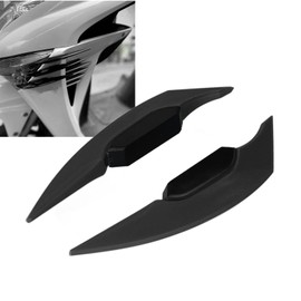 Motorcycle Side Winglets 1 Pair Motorcycle Aerodynamic Winglet Side Air Deflector Aerodynamic Wings Spoiler Universal Motorcycle Electric Bike (Black)