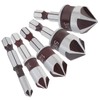 ChgImposs 5PCS Countersink Drill Bit Set, High Speed Steel Countersink