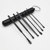 Stainless Steel Portable Ear Pick Set Black