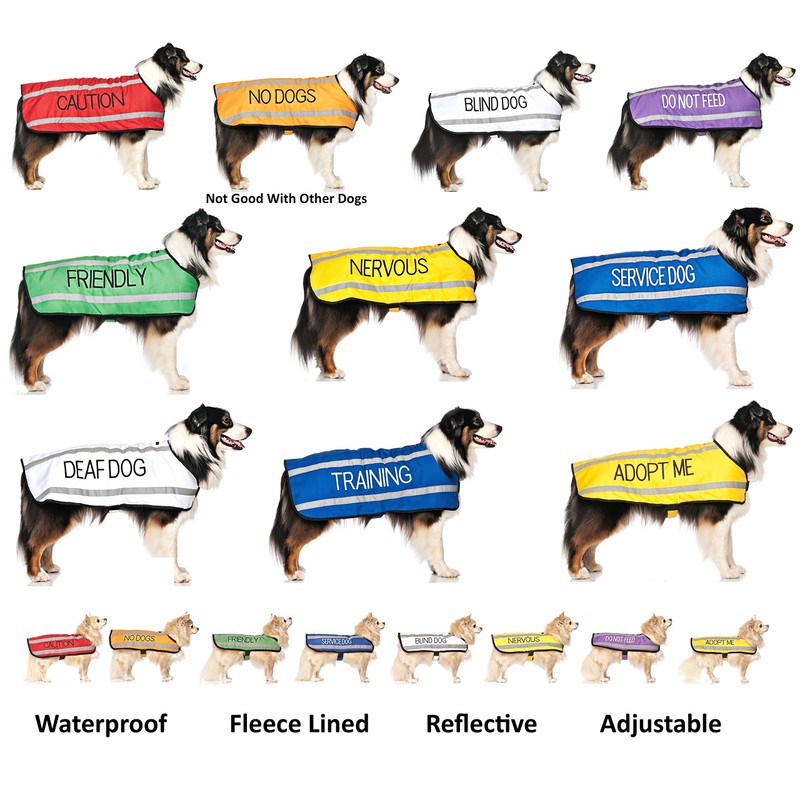 CAUTION (Do Not Approach) Red Colour Coded S-M L-XL Dog