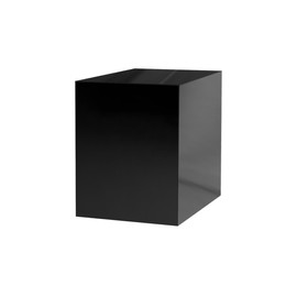 Marketing Holders Black Pedestal Stand Tall Box 12" x 12" x 16" Art Exhibit Flower Arrangement Display Plant Stand Cube Retail Riser Collectible Cover 5 Sided No Lid