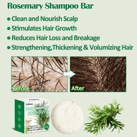Shampoo and Conditioner Set ,Rosemary Oil for Hair Growth,Shampoo Bar and Conditioner Bar-Shampoo for Men,Women,Strengthening,Thickening & Volumizing,Deep Clarifying for Scalp,Reduces Hair Loss-2 Pack
