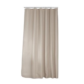 Douceur d'Intérieur Quartz Taupe Polyester Shower Curtain with Hooks 180 x 200 cm