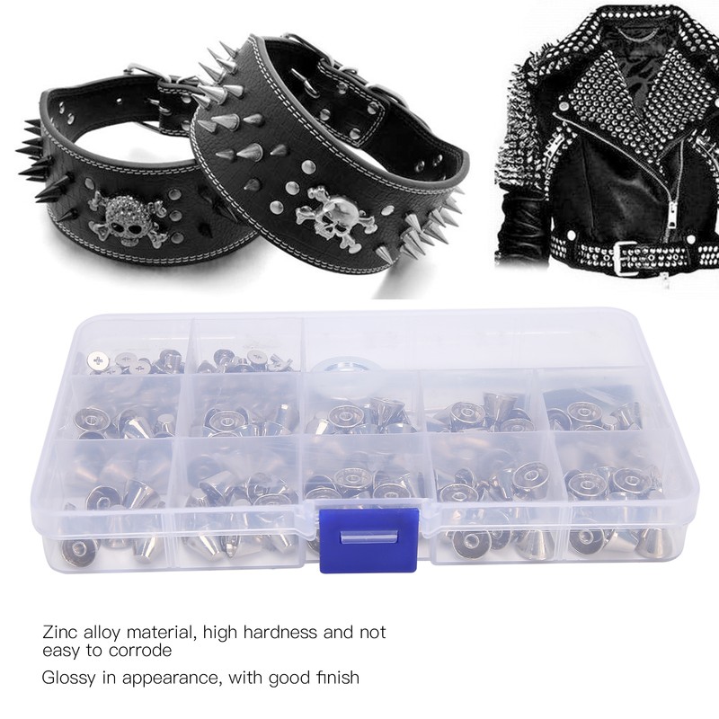 Punk Rivets Bucket Shape Spikes Zinc Alloy Craft Making Accessories