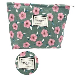 Wohlstand Cosmetic Bag Women's Small Travel Cosmetic Bag, Small Wash Bag, Toiletry Bag Organiser for Touring Bags for Tightening Bags and Make-Up Tools, Green, Fashion