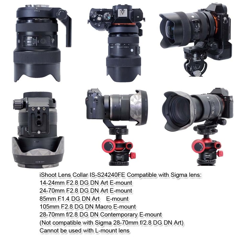 iShoot Ring Tripod Mount, Tripod Mount Ring, Lens Support Collar,