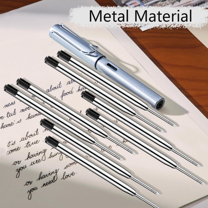 Mauepersu Pack of 16 Ballpoint Pen Refills, Large Capacity Refills,