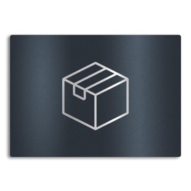 Metzler RAL 7016 Stainless Steel Sign with Parcel Symbol for Parcel Boxes, Parcel Box Labelling, Anthracite
