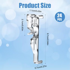 WJIAAA 24 Pieces Valance Clips for Blind Clear Plastic Invisibility Replacement Blinds Clips for Valance 2.5 Inch Horizontal Wood Window Horizontal Blind