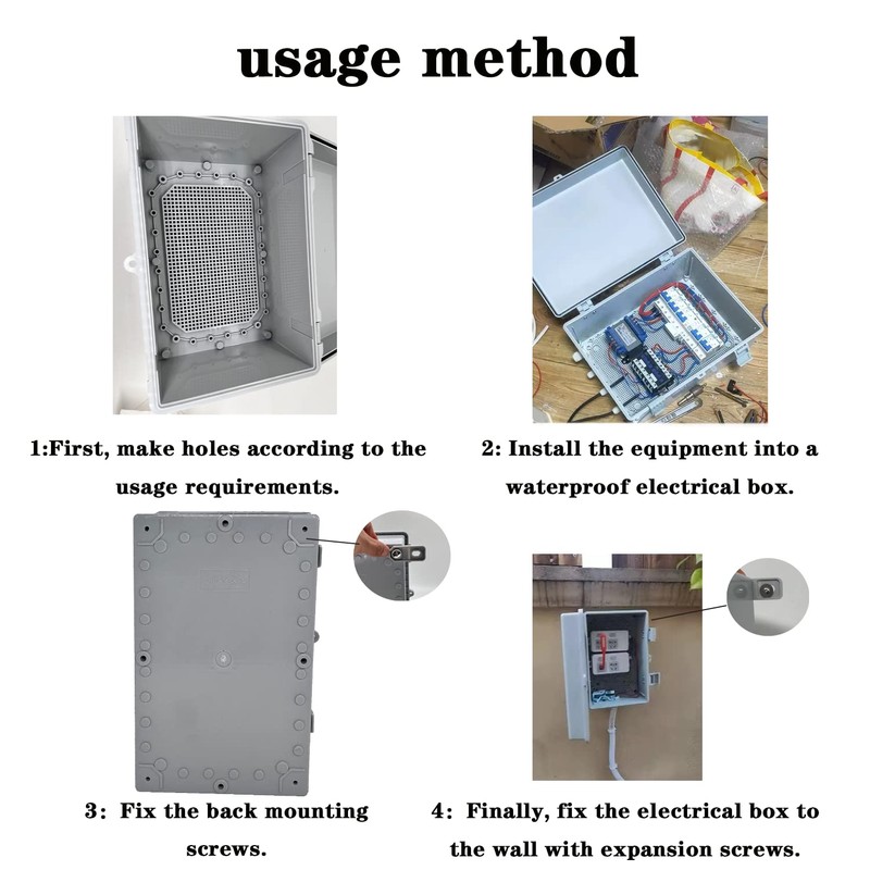ADYAWEN Junction Box, Waterproof Plastic Enclosure for Electrical Project, Hinged