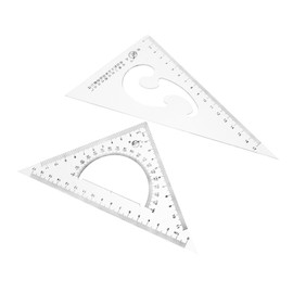 Mipcase Mini Right Angle Marking Triangle Ruler Protractor Set Precision Math Ruler for Students Drafting