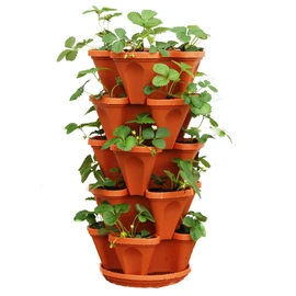 Mr. Stacky TC-1 Planter, Terra Cotta