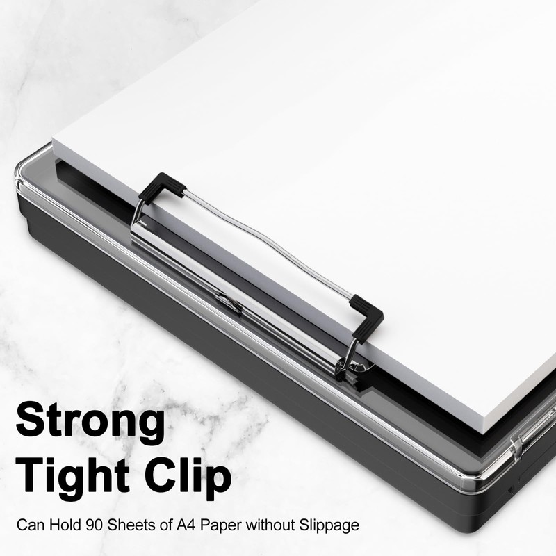 Piasoenc Clipboard with Storage, 8.5 x 11 Clip Boards with