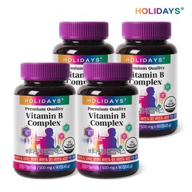 Holidays Vitamin B Complex 4 bottles, total 12 month supply / 홀리데이즈 비타민B 컴플렉스 4병 총12개월분