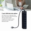 Vikye Hub, 7-Port USB Data Hub Splitter with Independent Switch,