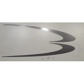 CROSSROADS RV 2010 SUNSET TRAIL DECALS 43x8"  FORWARD SWOOSH STRIPES L&R CAMPER