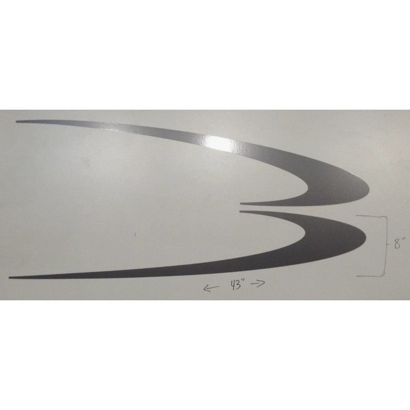 CROSSROADS RV 2010 SUNSET TRAIL DECALS 43x8" FORWARD SWOOSH STRIPES