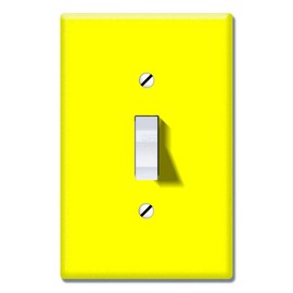 WIRESTER Single Gang Toggle Light Switch Plate/Wall Plate Cover - Solid Yellow