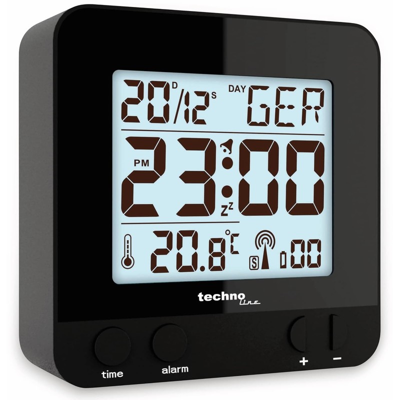 Technoline Black WT 235 Radio Alarm Clock with Touch Sensor,