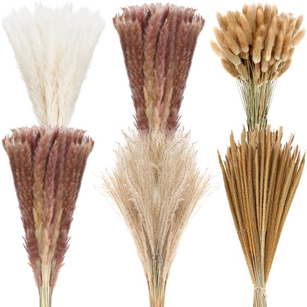 360 Pcs Dried Pampas Grass Decor, 17 Inch Dried Flower