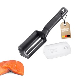 Westmark 65007760 Fish Scaler with Scale Catcher Black Edition - Aluminium, Food-Safe Special Coating, Stainless Steel, 21 x 5.9 x 5.3 cm, Scalex, Anthracite