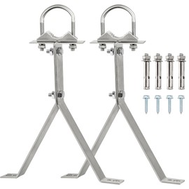 XRDS-RF Antenna Wall Mount 14 Inch Heavy-Duty Stand Off Wall Mast Mount Windproof Antenna Mounting Bracket for TV Antenna Mast (2-Leg + 2-Leg)