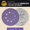 Dura-Gold Premium 100 Grit 5" Purple Film Ceramic Sanding Discs,