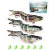 ICETIGER Topwater Fishing Lures 3-Pack with 8-Joint Bionic Design -