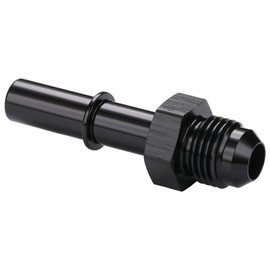 Podavelle 6AN Male Flare to 3/8" SAE Quick Connect Disconnect Male EFI Fuel Fitting Adapter Straight Aluminum Black