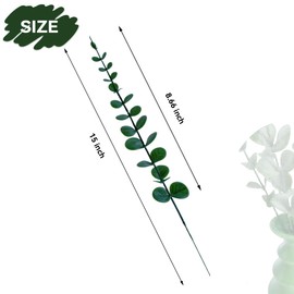 PEIJIIU Artificial Eucalyptus Stems 30 pcs, Fake Greenery Stems Leaves, Faux Eucalyptus Leaves, for Vases, Home Decor, Wedding Bouquent, Christmas Decor, Green