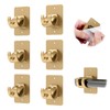 CIEMGNZOC 6PCS No Drill Curtain Rod Brackets, Self-Adhesive Curtain Rods