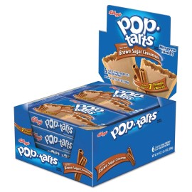 Kellogg's 31131 Pop Tarts, Frosted Brown Sugar Cinnamon, 3.52oz, 2/Pack, 6