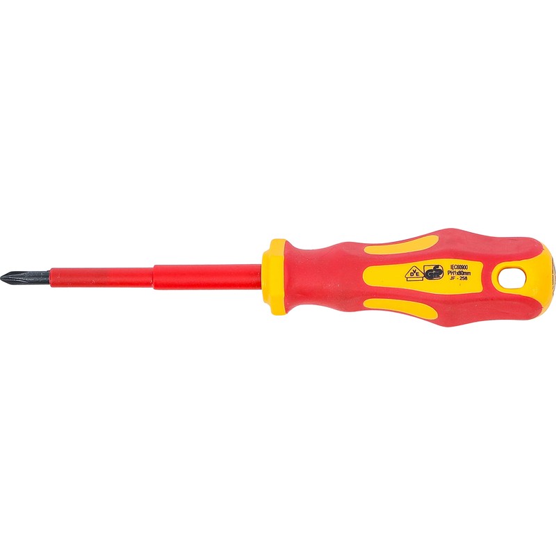 BGS VDE Phillips Screwdriver, PH No. 1 x 80 mm,