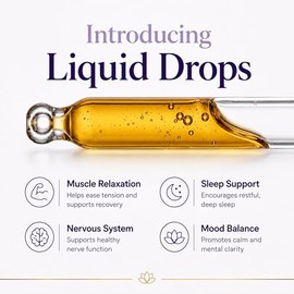 Magnesium Glycinate 3-in-1 Liquid Drops | 1500mg High Absorption | Sleep, Muscle & Mood Support | Bioavailable Formula with Zinc, B6, C & D, Green Apple Flavour, 60ml