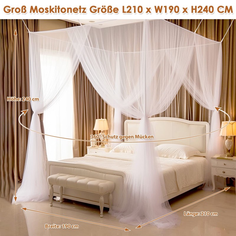 VEVOQIM Mosquito Net Double Bed and Single Bed - 1.9