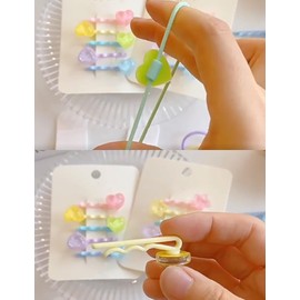 GFun ヘアゴム ヘアクリップ ヘアロープ 髪ゴム 子供 キッズ 小さめ 可愛い 髪飾り ヘアアクセ 2個セット スター