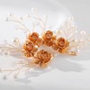 Golden Fairy Elf Ear Cuff - Handmade Flower Single Left