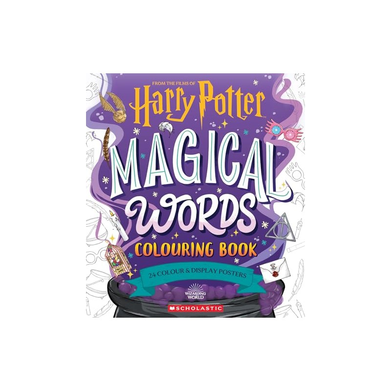 Magical Words Coloring Book: 24 Color & Frame Posters (Harry