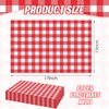 Lincia 100 Pcs Checkered Disposable Paper Placemats Bulk Buffalo Plaid