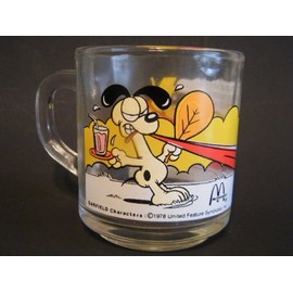 Garfield Characters Glass Mug IT'S NOT A PRETTY LIFE BUT SOMEBODY HAS TO LIVE IT 1978 Collectible