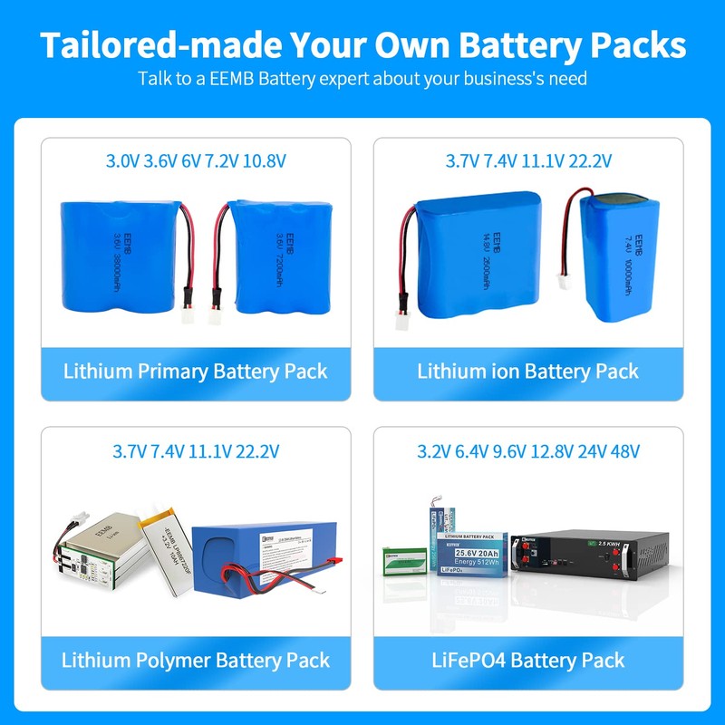 EEMB 3.6V Battery Pack 1200mAh PLC Lithium Battery Compatible for