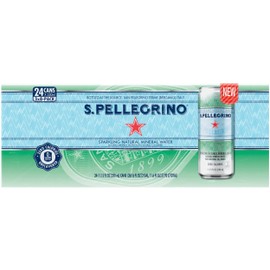 S.Pellegrino Sparkling Natural Mineral Water, Unflavored, 11.15 Fl. Oz (Pack of 24)