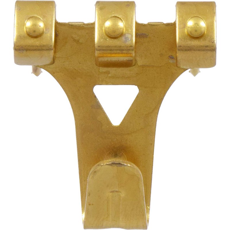 Hillman Hanging-Hardware 122196 Brass Professional Picture Hangers (75lb) 2 Pack,