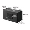 Yamazaki 2041 Double-Sided Compact Tissue & Wet Sheet Case, Black,