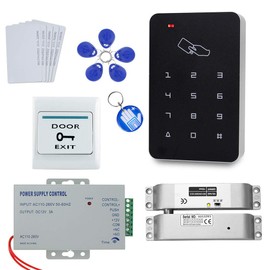 OBO HANDS RFID Door Access Control System Keypad +NC Electric Drop Bolt Lock+Power Supply+Exit Button +10pcs Fobs/Cards