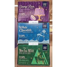 Barissimo Limit 3 Flavors 100% Arabica Cup Coffee Coconut Run, Mocha Mint, White Chocolate 3.99oz 113g (Three Boxes)