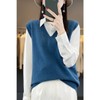 Ailaile Women's V-Neck Knit Sweater Vest 100% Merino Wool Lightweight