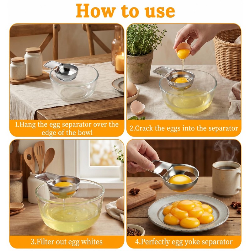 Egg Separator for Raw Eggs, Eggs Separators Tool Food Grade
